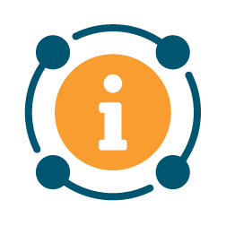 Círculo naranja con una