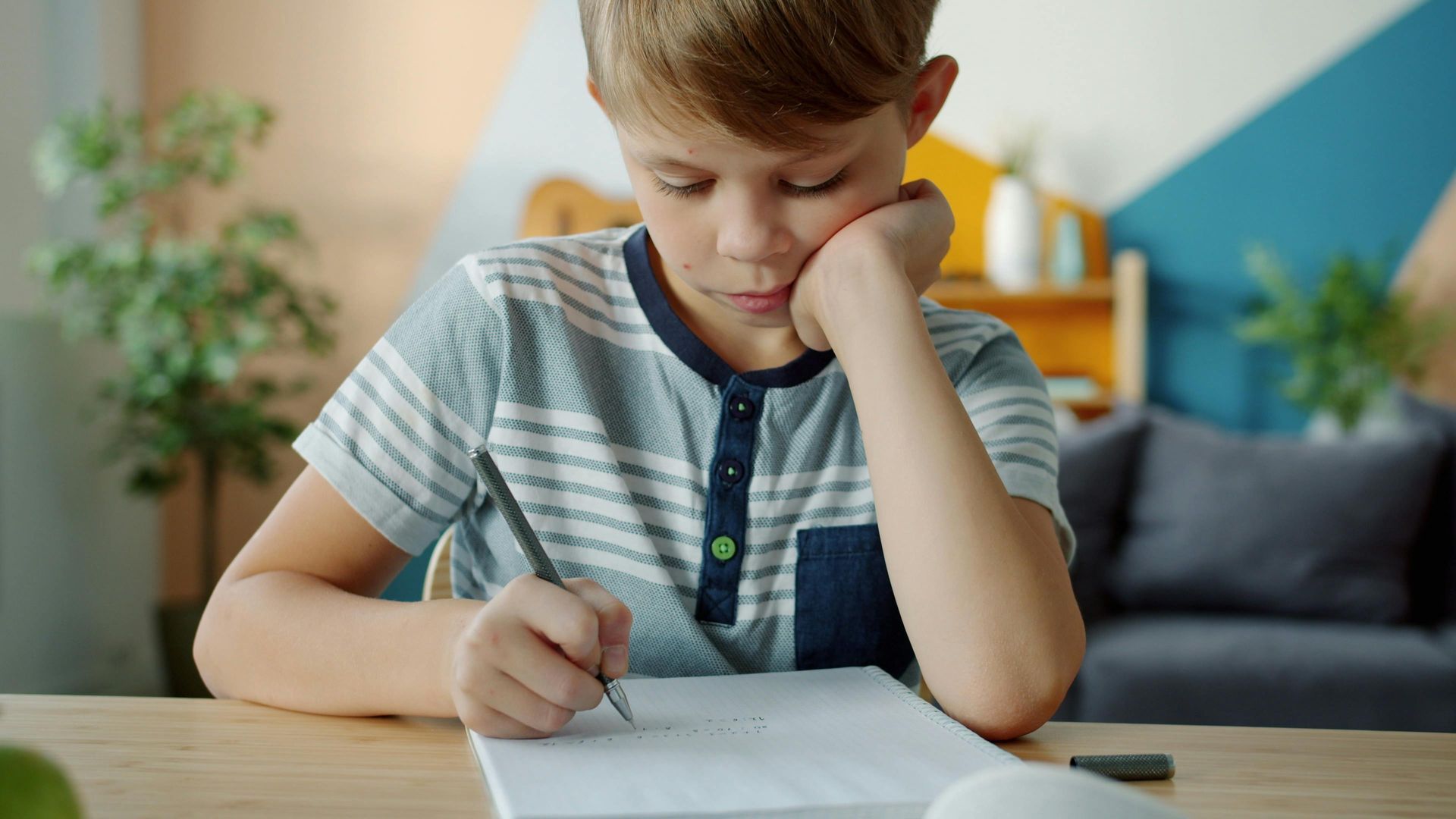 Photo of a student taking a test