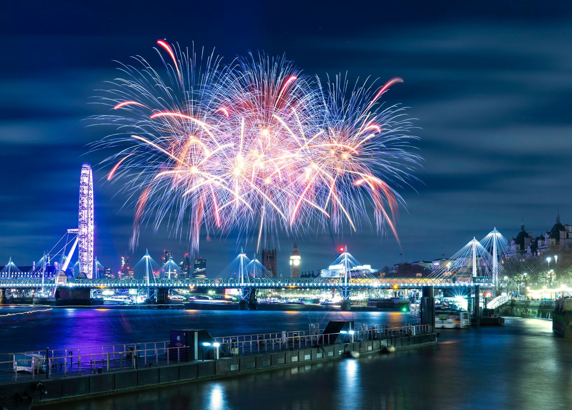 Fireworks over The London Eye
