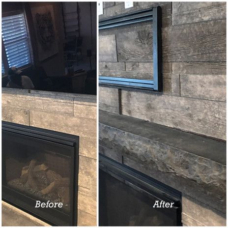 Fireplace Before And After — Monument, CO — Rock Steady Enterprises LLC