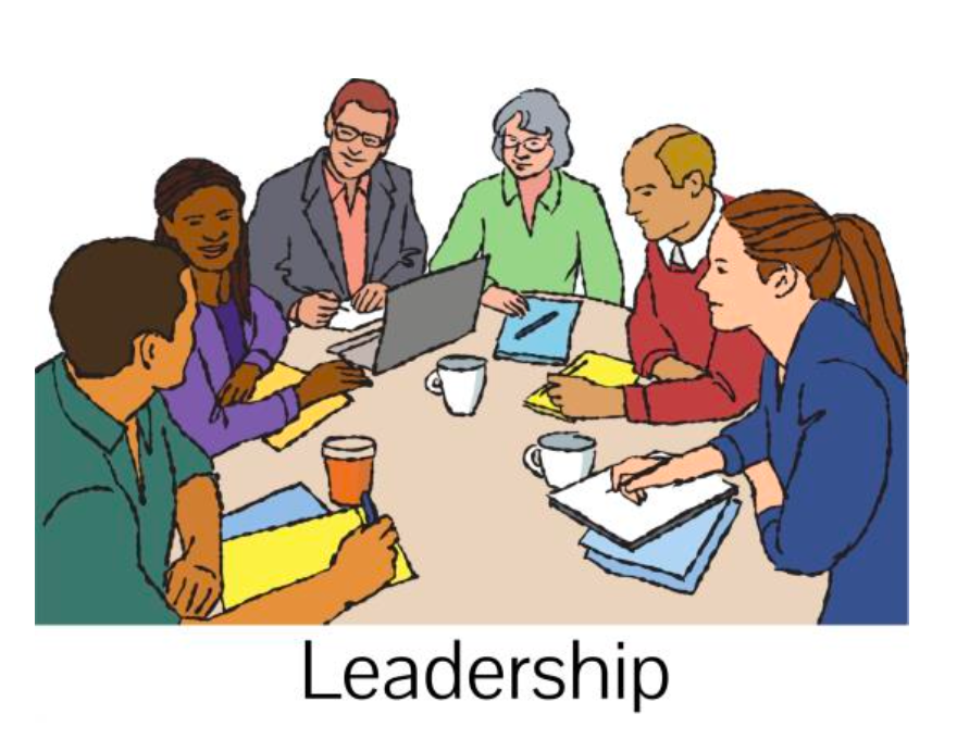Group of diverse people in a meeting around a table, discussing ideas. The word