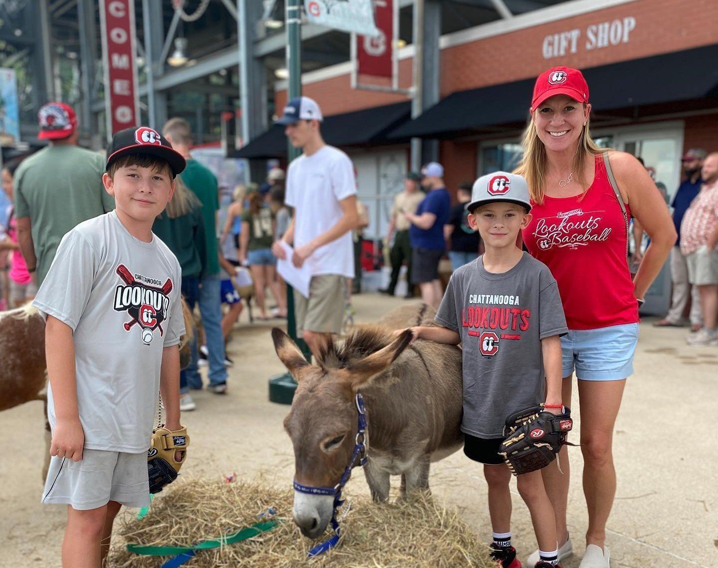 Bagby's Critter Corral Special Event - Image of animals at the Chattanooga Lookouts game