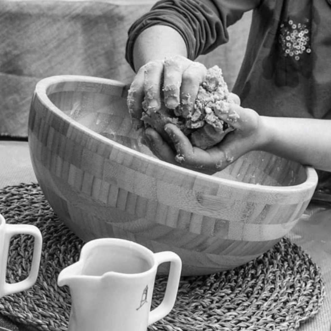Person making Gofio in Lanzarote, a traditional Canarian flour
