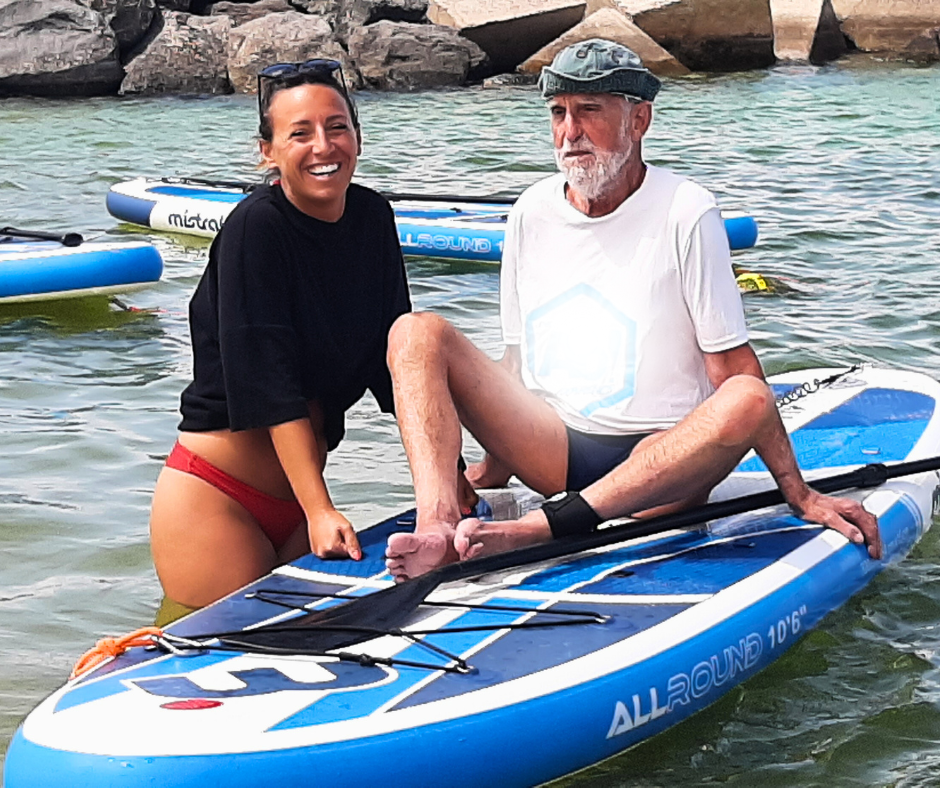 Trevor doing stand-up paddle boarding