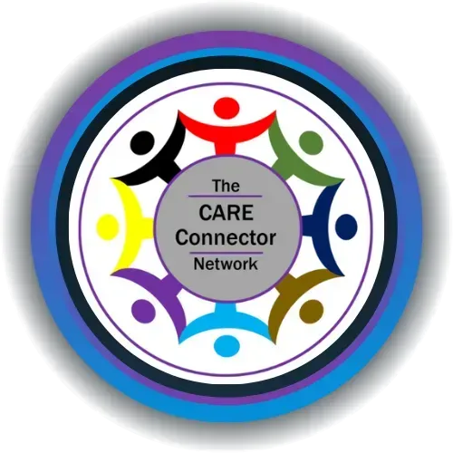 A colorful logo for the care connector network