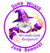 Logo of a purple wizard with a star wand, advertising "Dump Wizard Junk Removal".