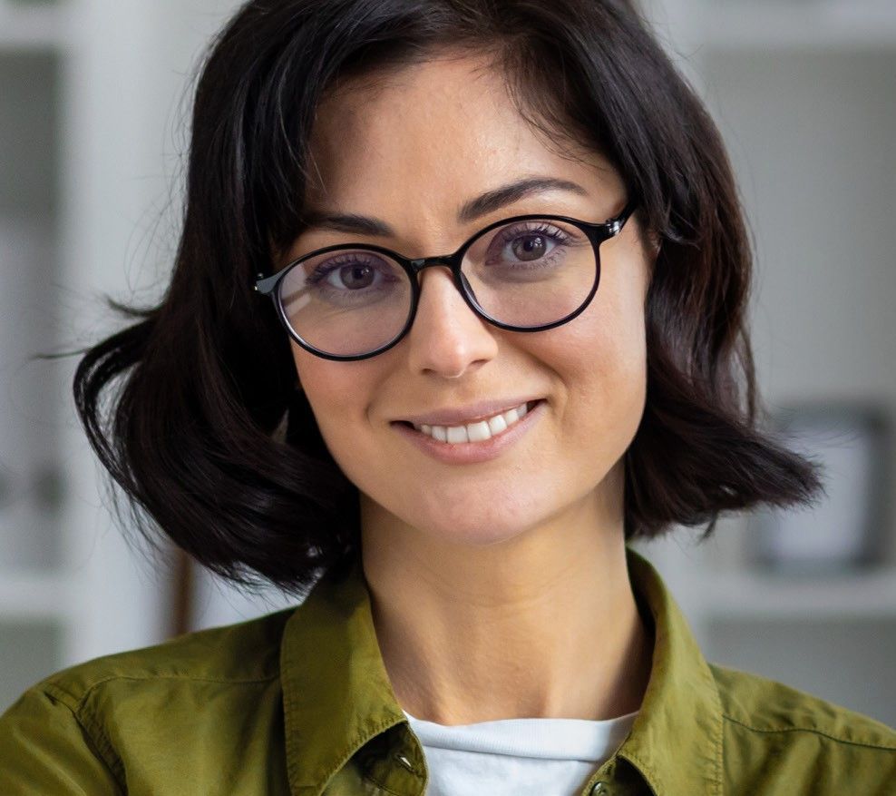 Woman with glasses