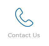 A blue phone icon with the words `` contact us '' below it.