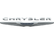 a close up of a chrysler logo on a white background .
