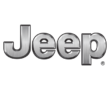 a close up of a jeep logo on a white background .