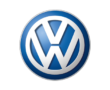 a blue and white volkswagen logo on a white background .