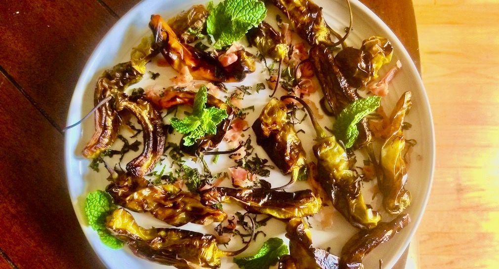 Blistered Shisitos - Private Chef Services and Recipes by Mangia Kitchen Maine