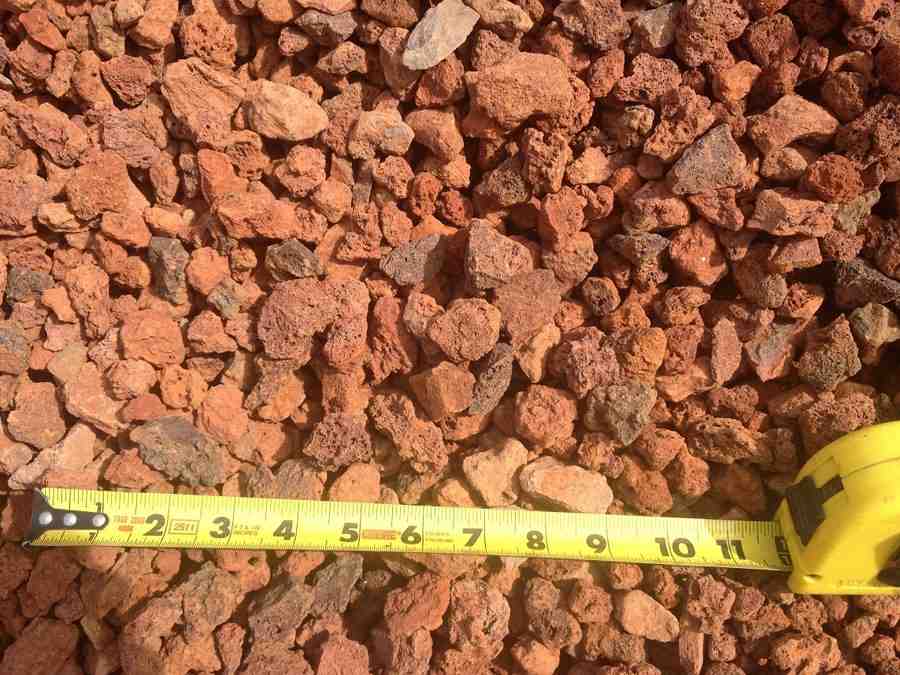 Baseball Materials — Red Lava Rock ¾-inch — Stockton, CA
