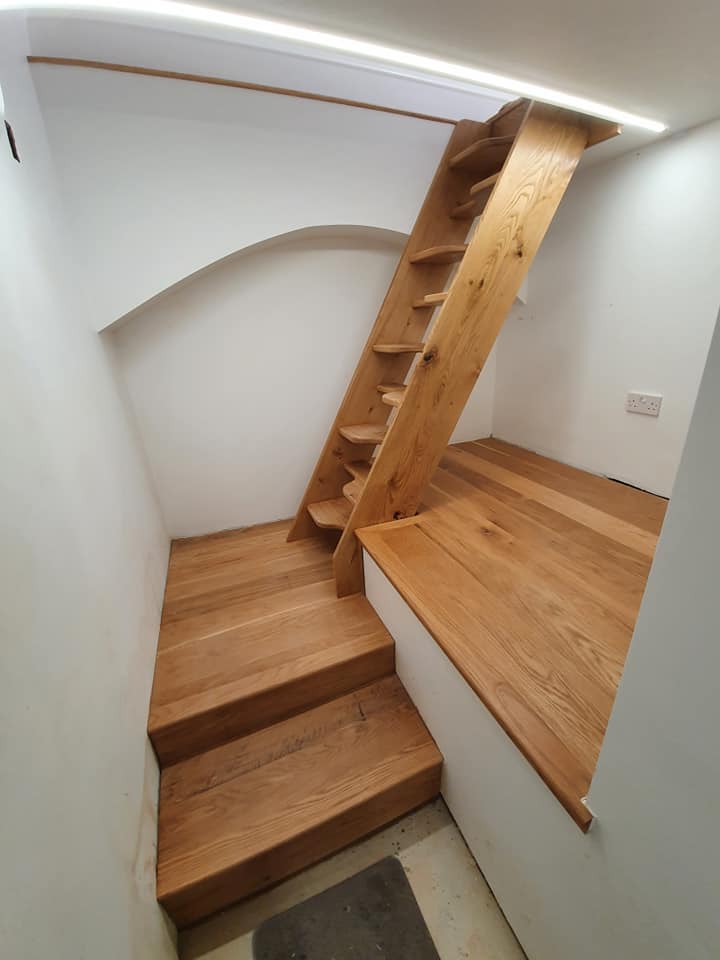 stairs leading to loft space