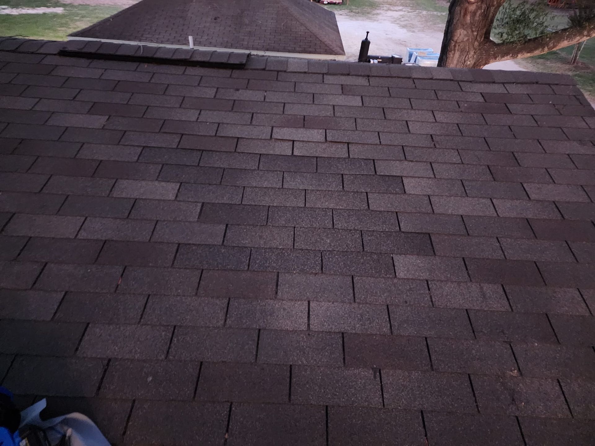 A roof with a lot of shingles on it