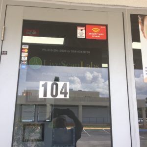 A door with the number 104 on it