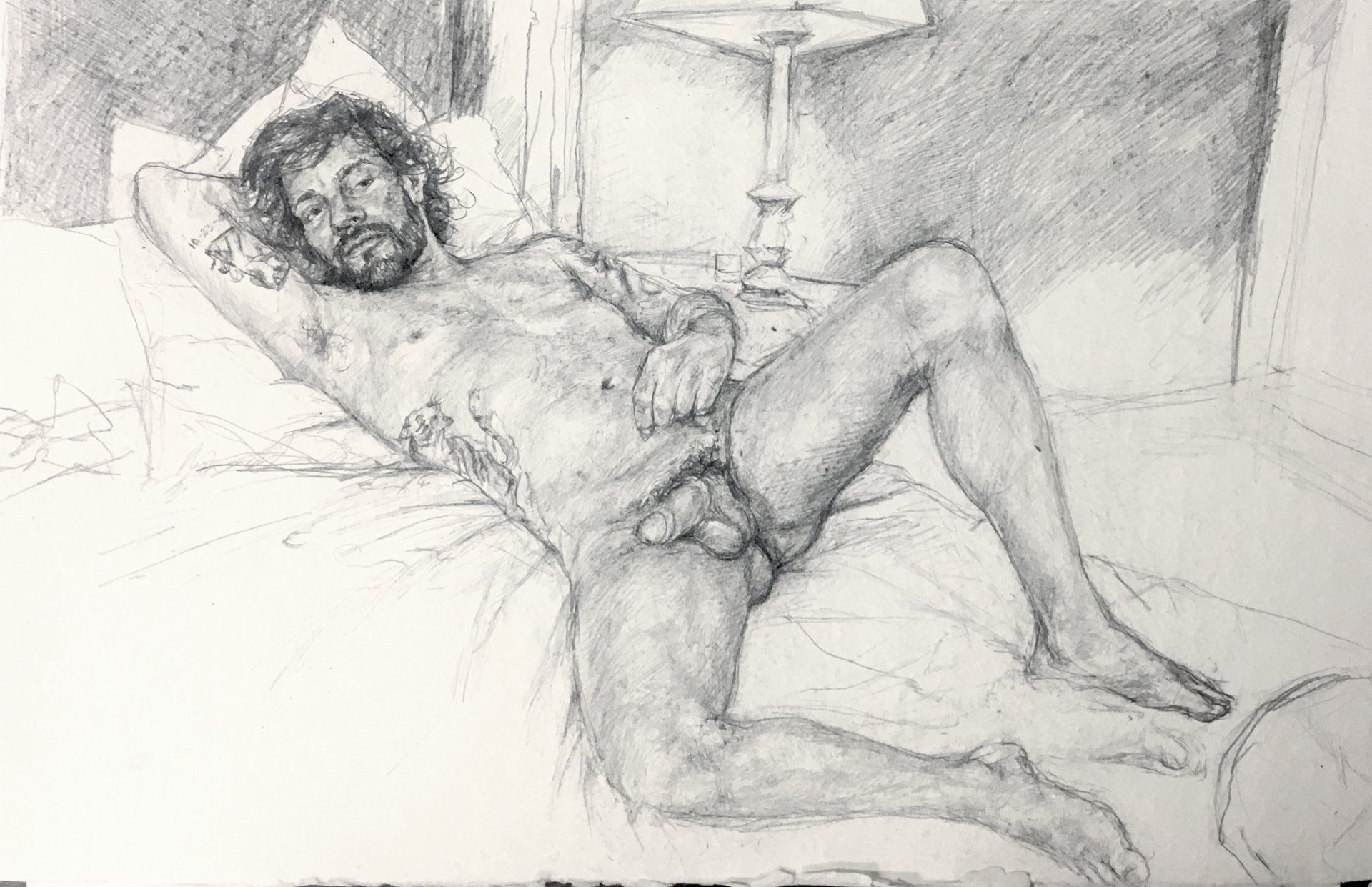 Anthony Young, Alonzo, 2017, Pencil on paper, 14 x 8 inches