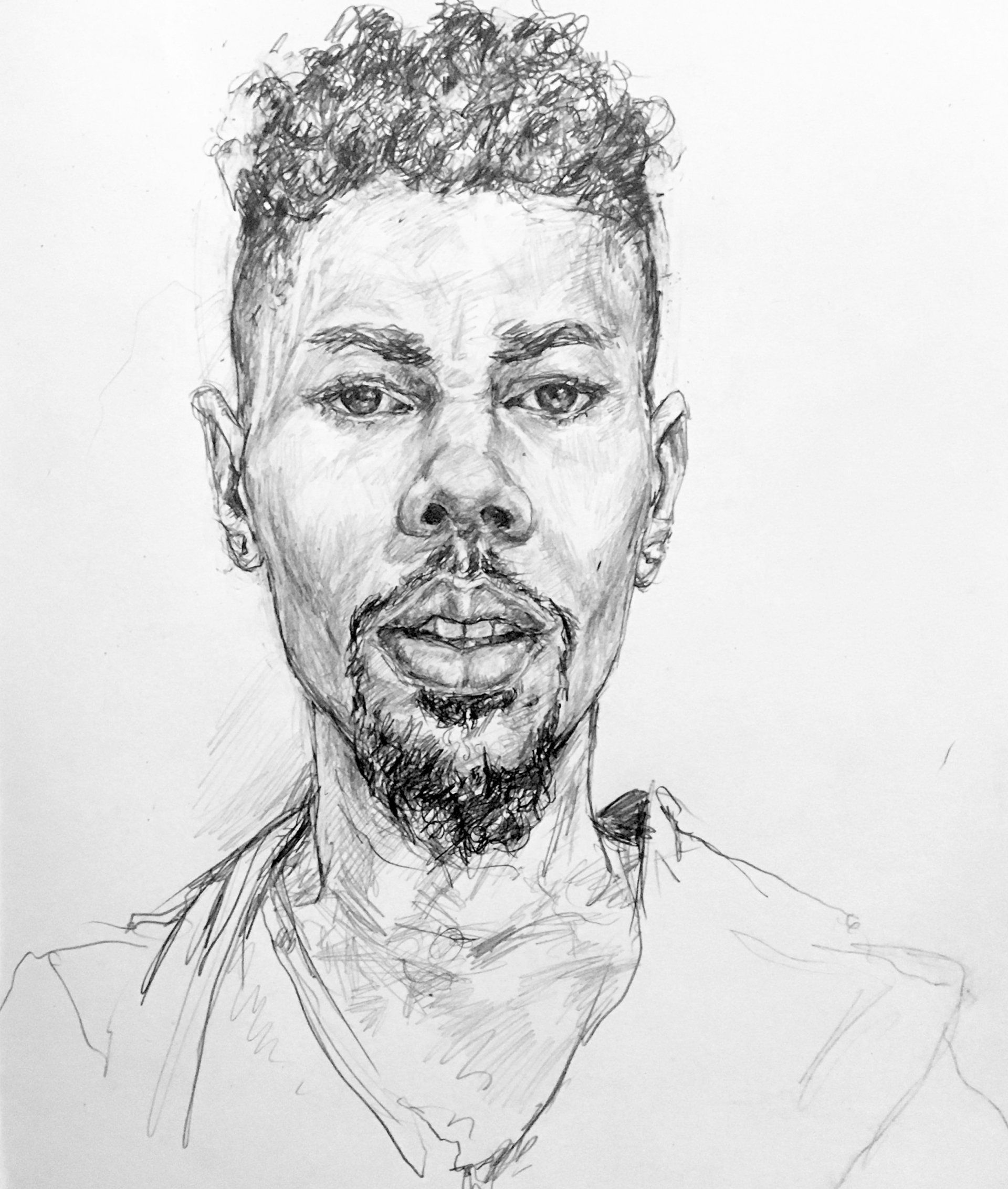 Anthony Young, James, 2017, Pencil on paper, 8.25 x 11.75 inches