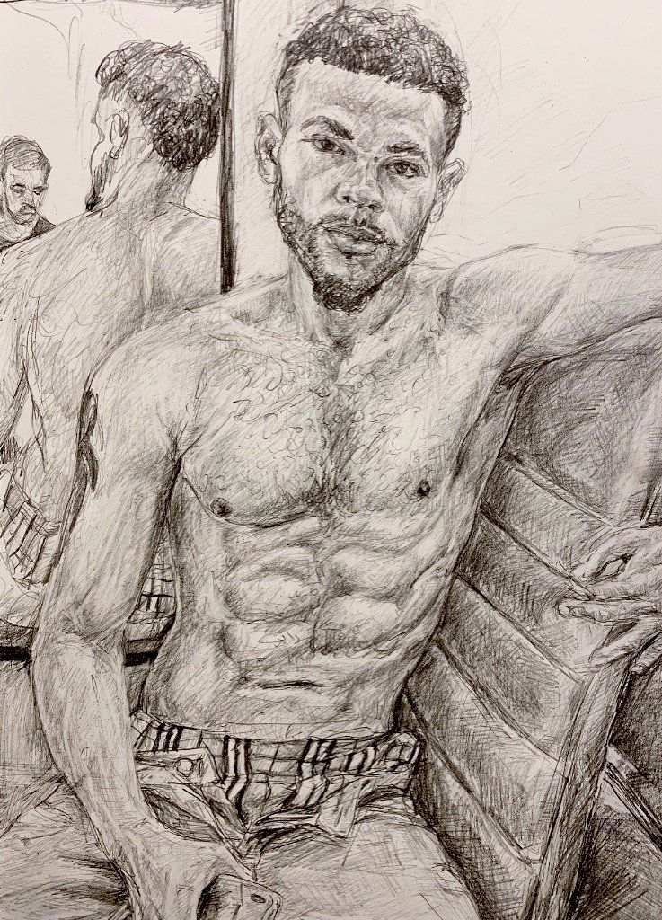 Anthony Young, Pavel II, 2019, Pencil on paper, 8.25 x 11.75 inches