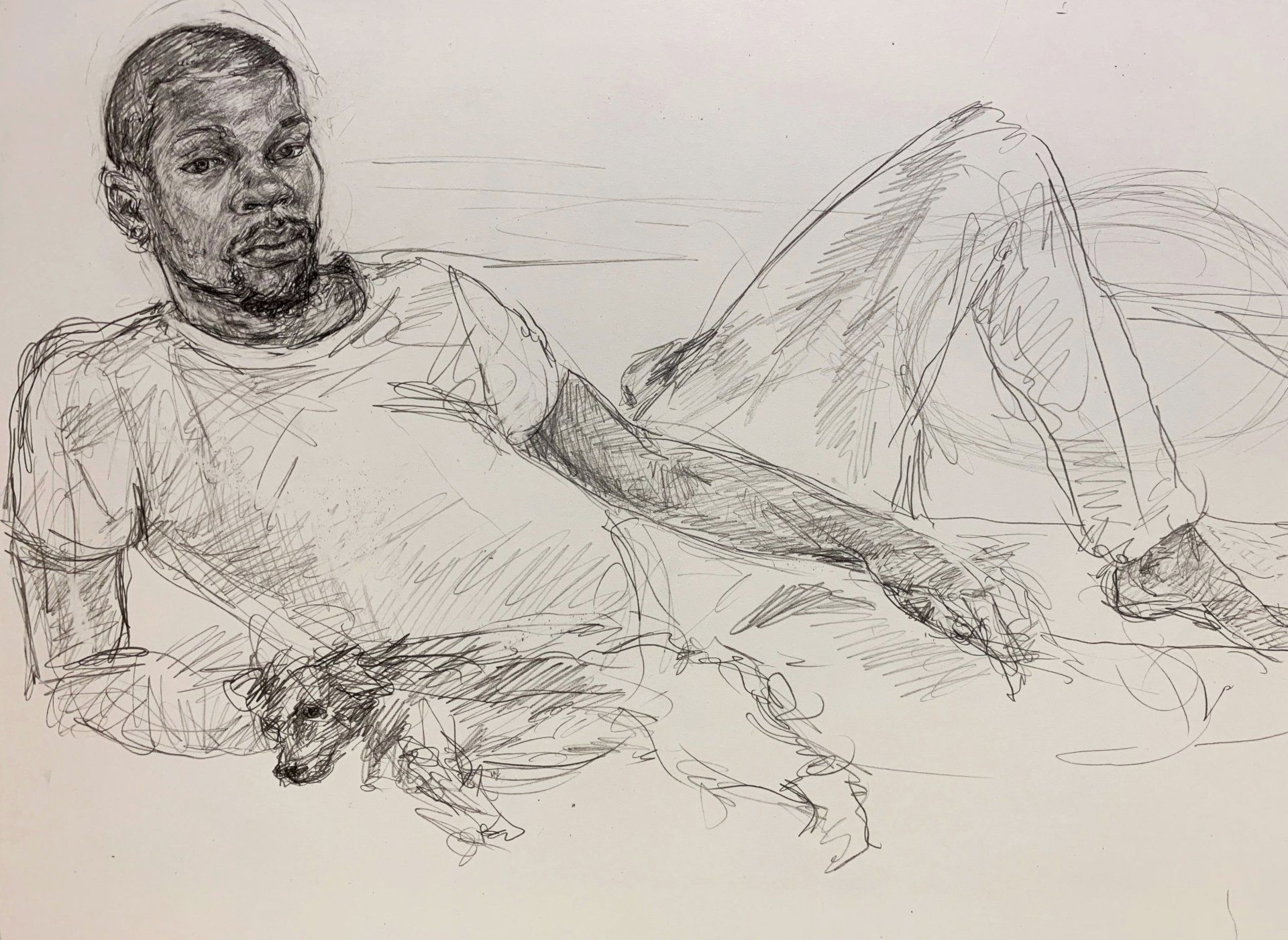 Anthony Young, Marcus, 2019, Pencil on paper, 11.75 x 8.25 inches