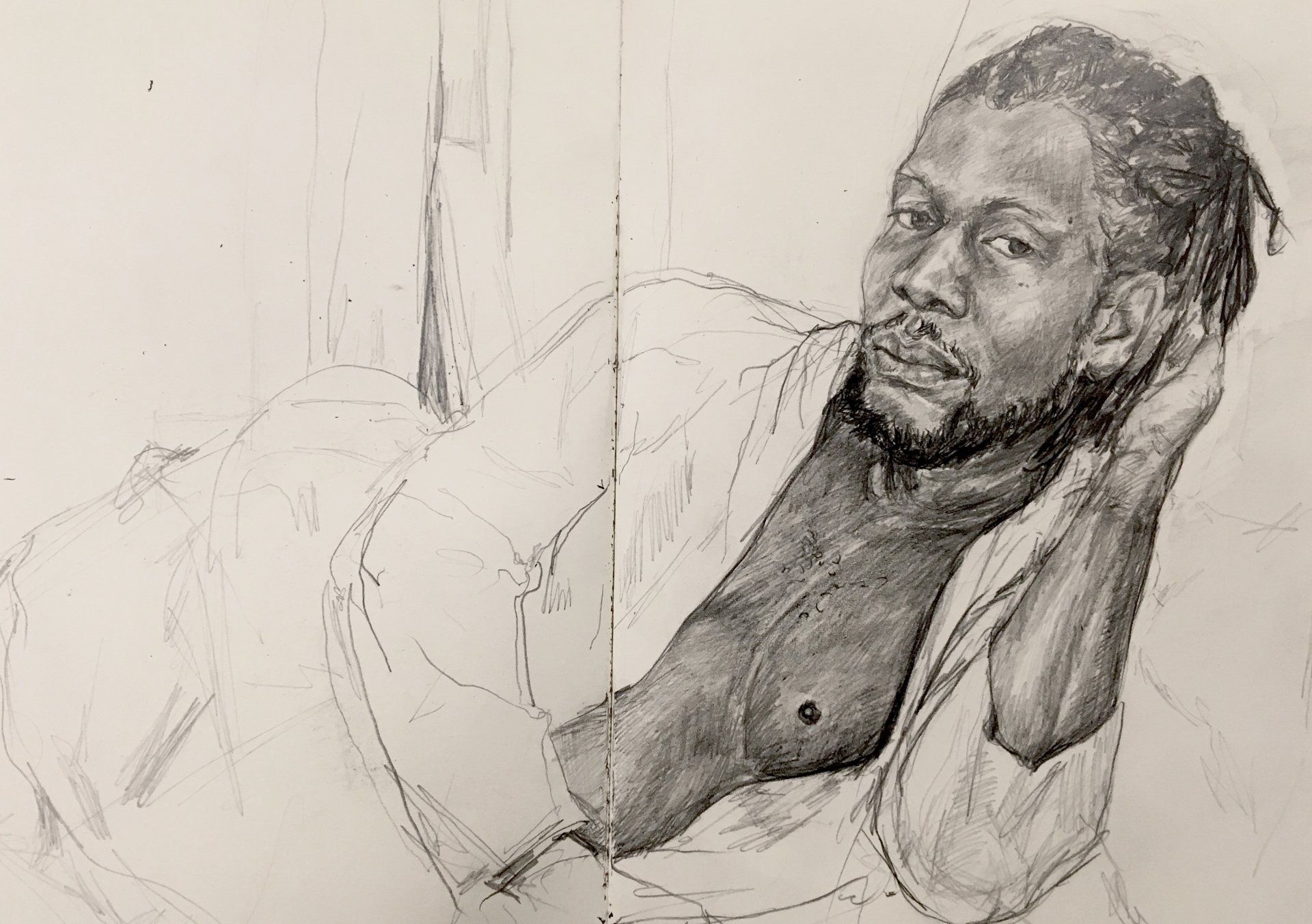 Anthony Young, Untitlled, 2016, Pencil on paper, 11.75 x 8.25 inches