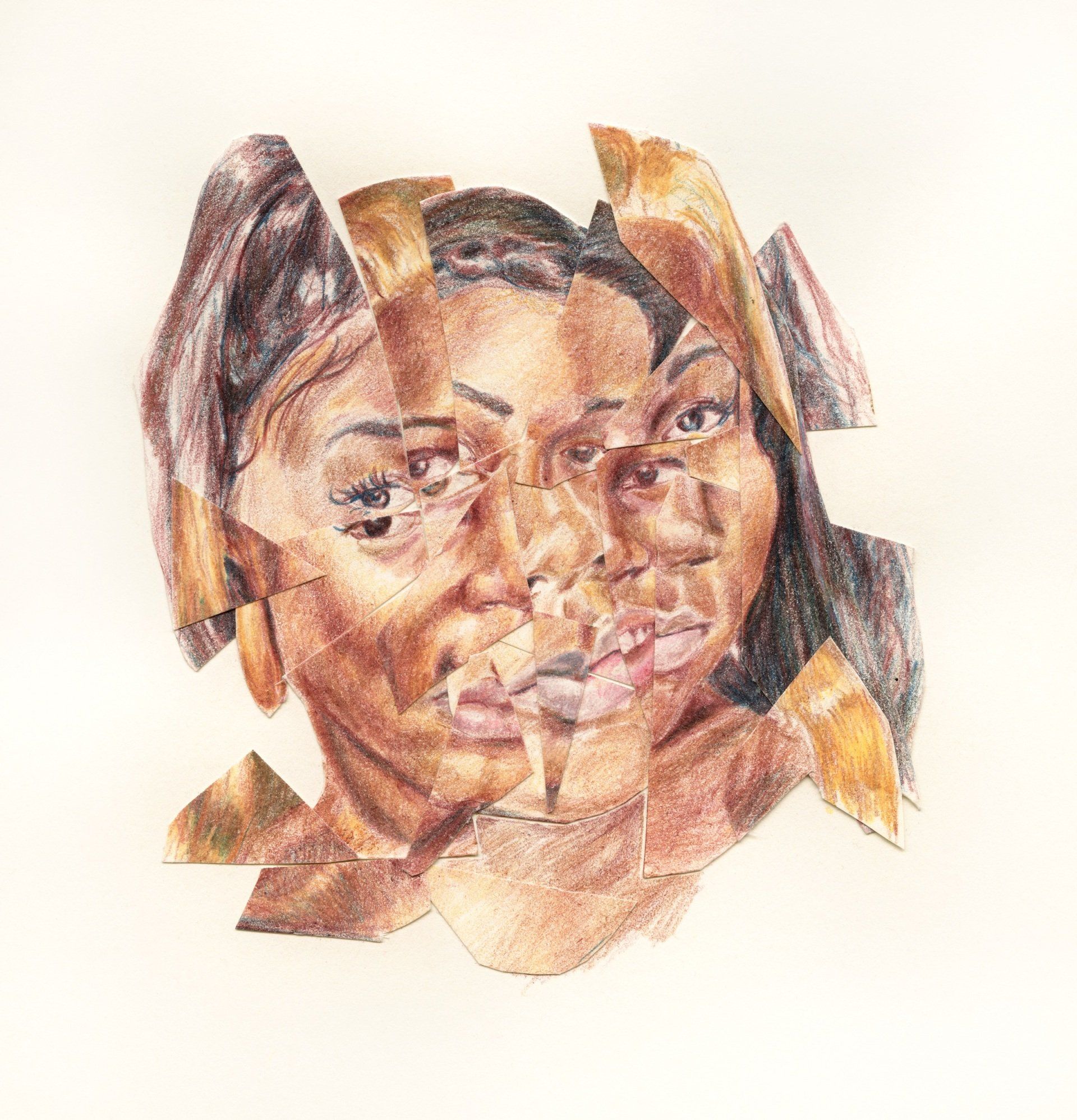 Anthony Peyton Young,  2020, 
Color pencil and collage on paper
, 8.25x 11.5 Inches