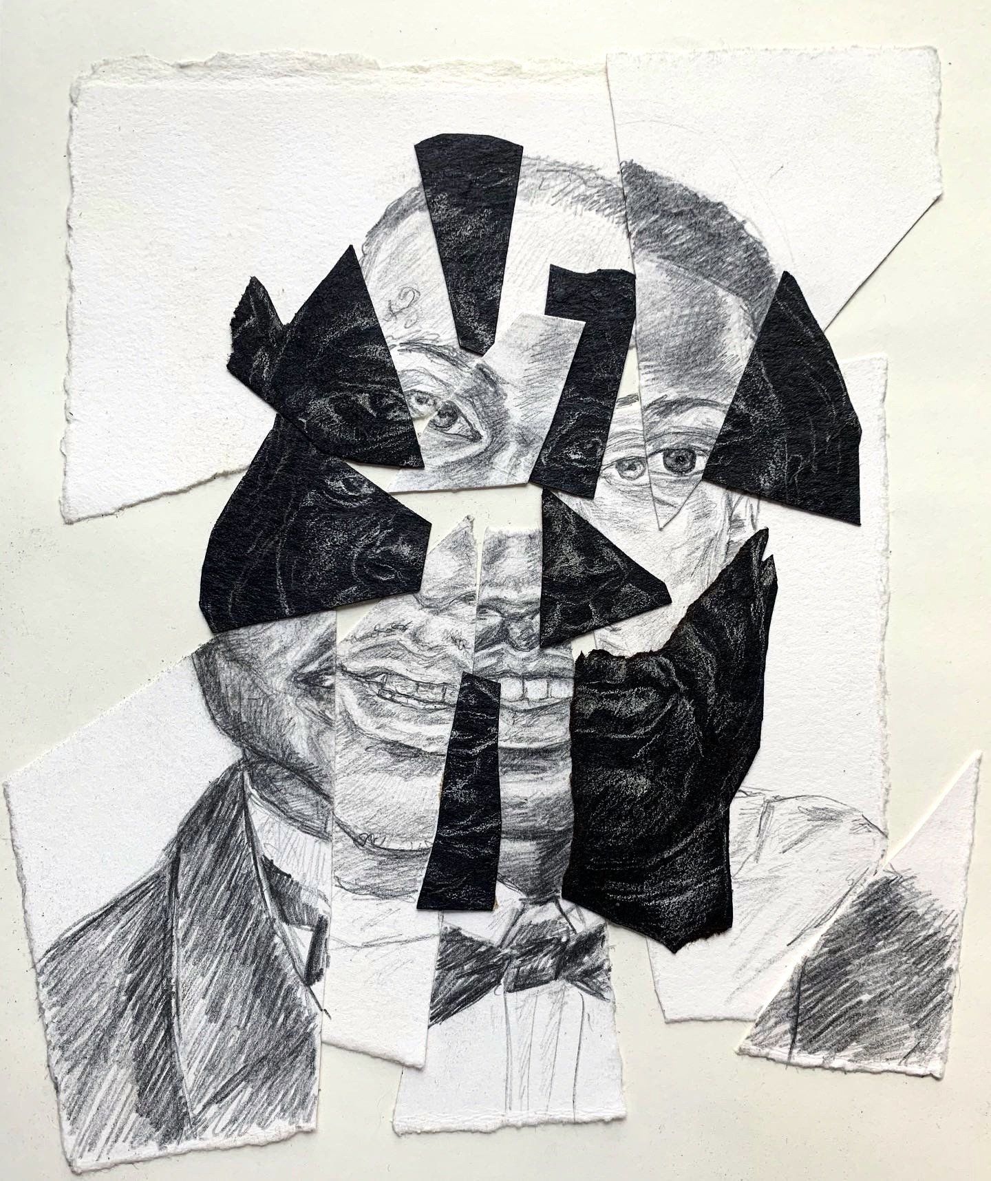 Anthony Peyton Young, They Have Names V, 2020, Collaged drawing, 8.5x10 Inches