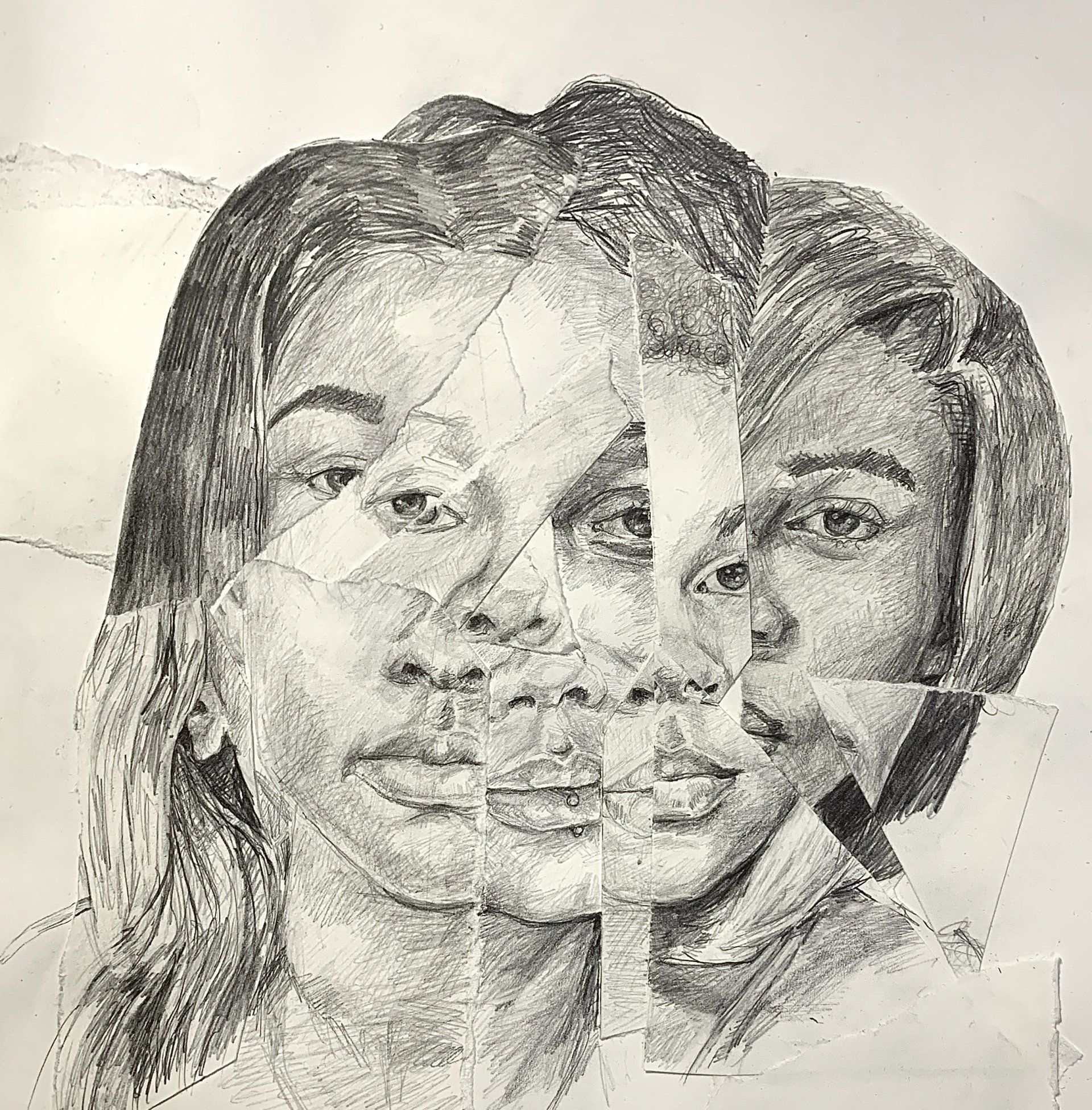 Anthony Peyton Young, Say their Names I, 2019
, Collaged drawing 
11 x 10 Inches