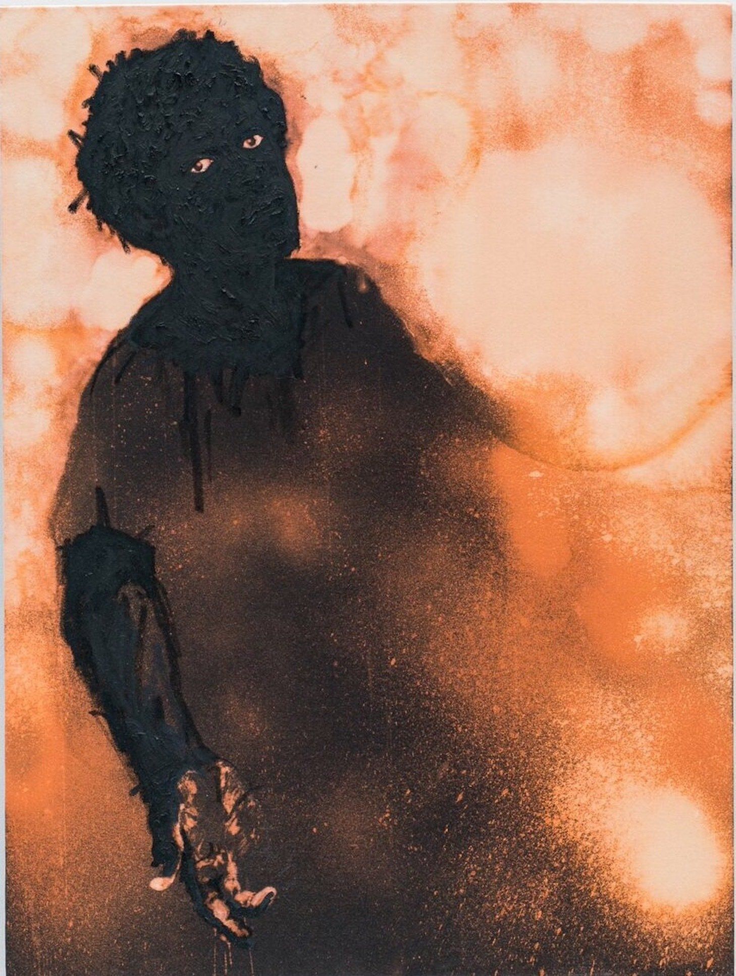 Anthony Young, Apparition, 2015, Bleach and oil on canvas, 48 x 36 inches