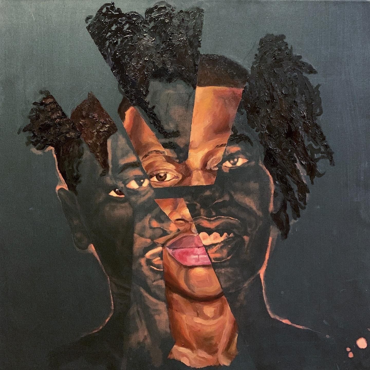 Anthony Peyton Young Say His Name: Kwame “kK” Jones 17 Jordan Davis 17 Antwon Rose II 17 Jamee Johnson 22 Brendon Glenn 29 2021, Bleach and oil on canvas, 30x30 Inches