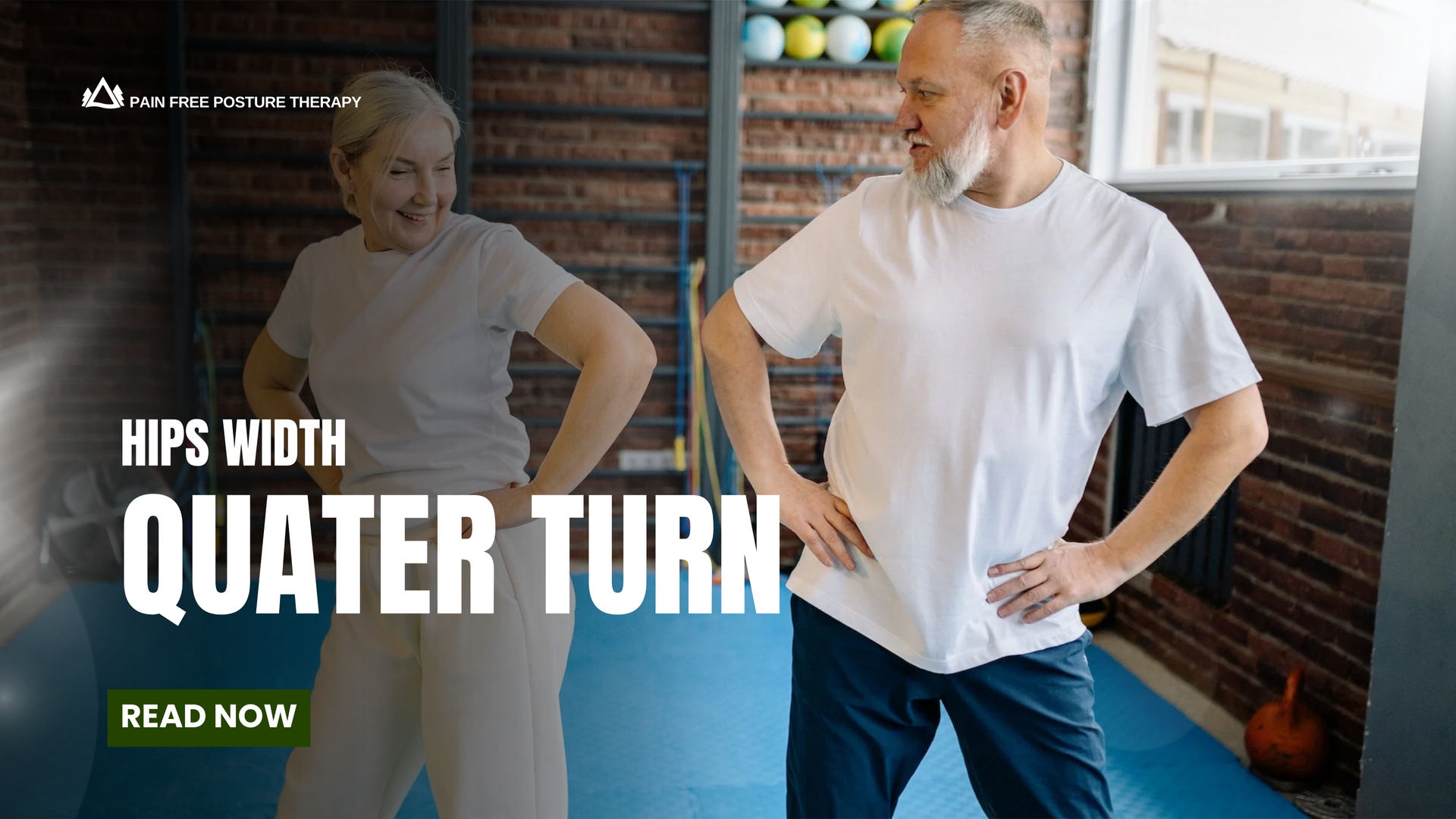 A man and a woman are standing next to each other in a gym.
