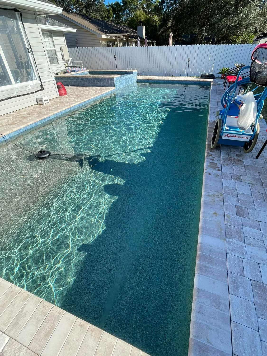 Rectangular Pool in Backyard