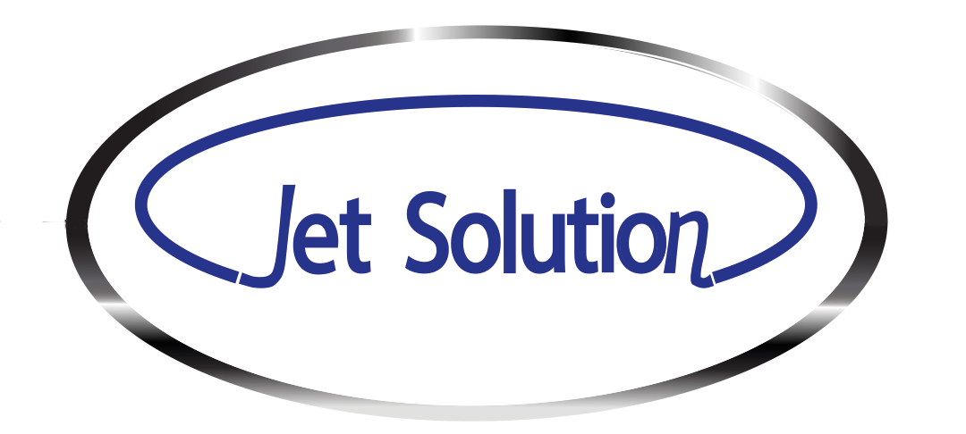 Auf weißem Hintergrund ist ein Logo für Jet Solution zu sehen