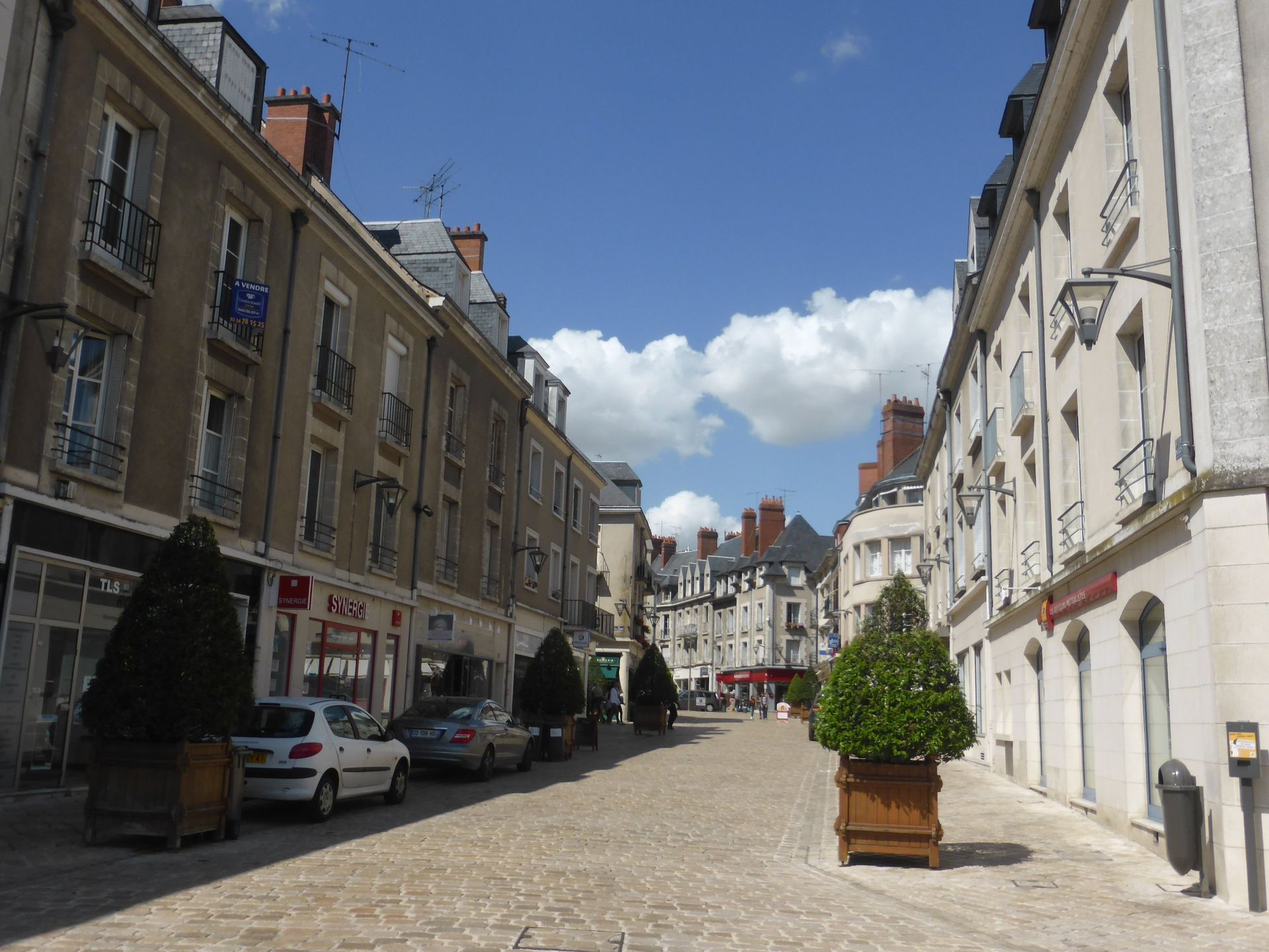 modern street in Blois