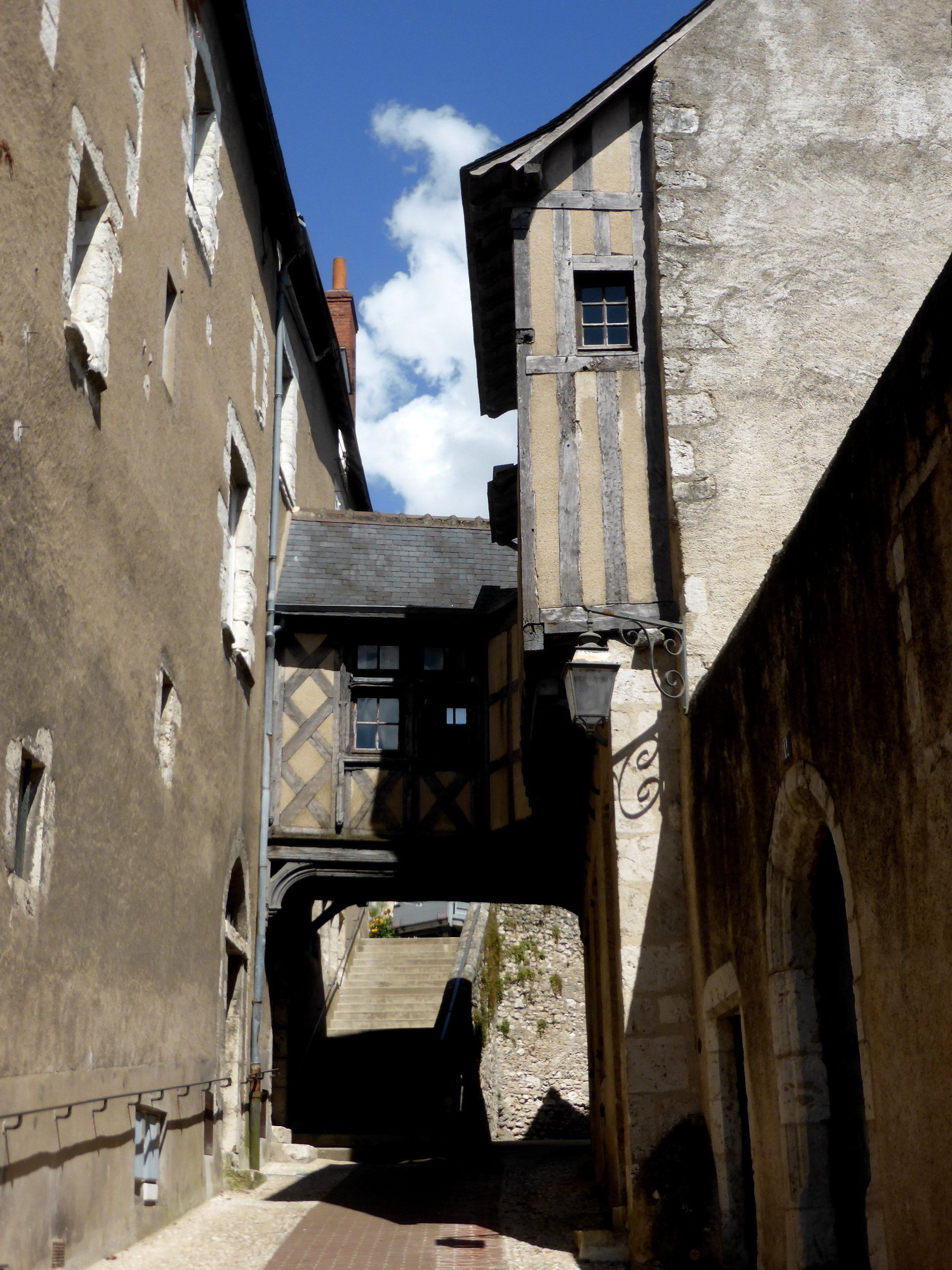 ancient narrow street in Blois