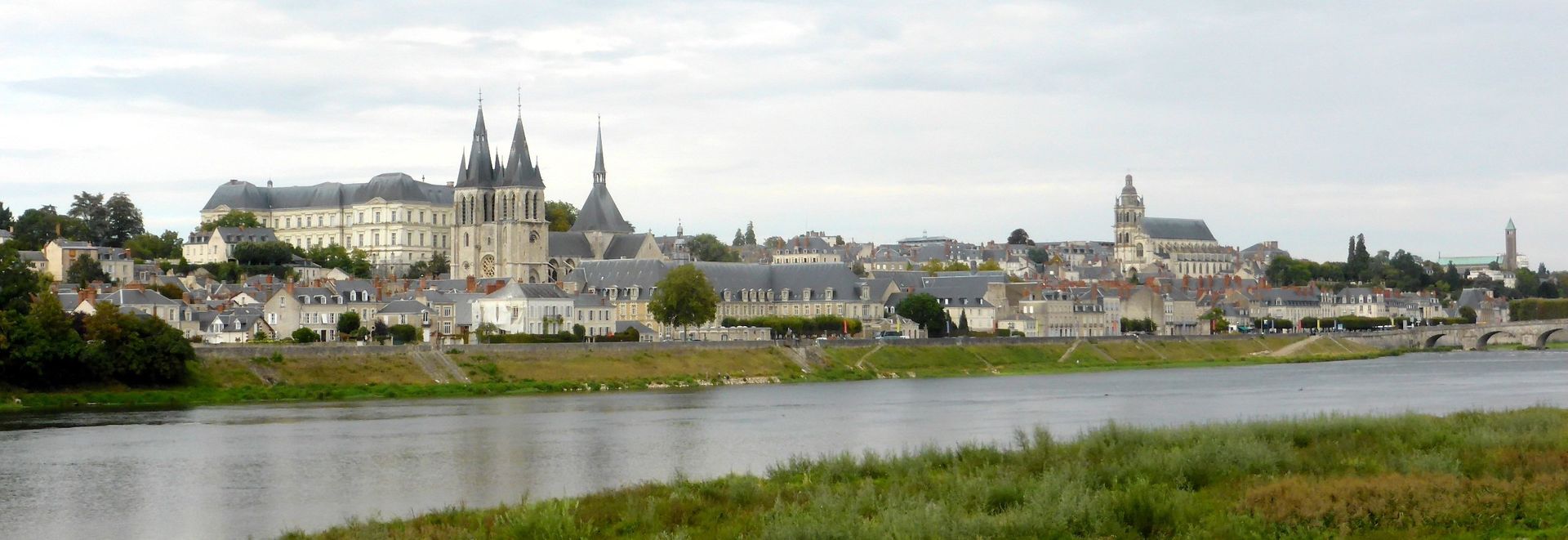 the city of Blois on the banks of the river Loire