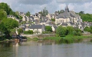 Candes-Saint-Martin on the Loire river