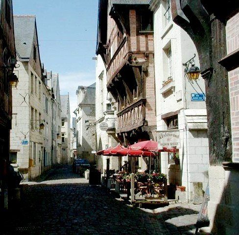 medieval street in Chinon
