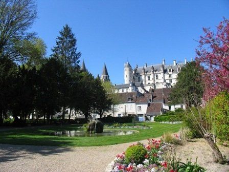 A view of the Royal Lodgings from the public gardens in Loches
