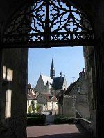 church at Montresor viewed from chateau gate
