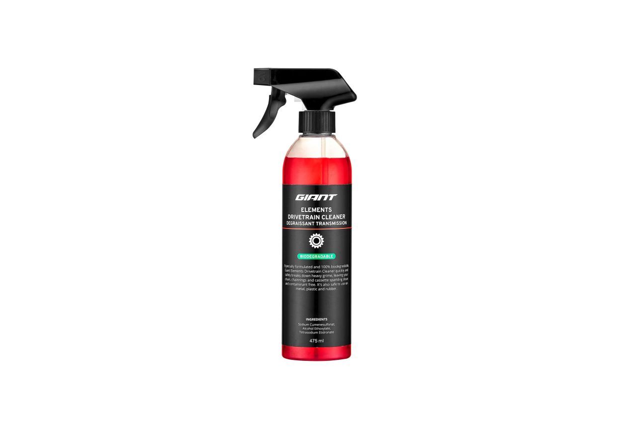 Black and red spray bottle of car detailing solution.