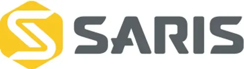 Yellow and white hexagon logo next to the gray word