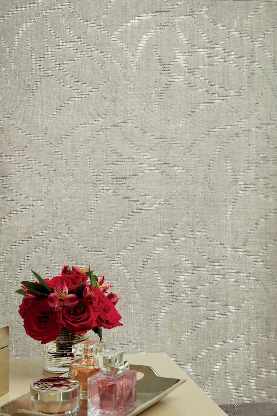 Close up of Hunter Douglas designer roller shades