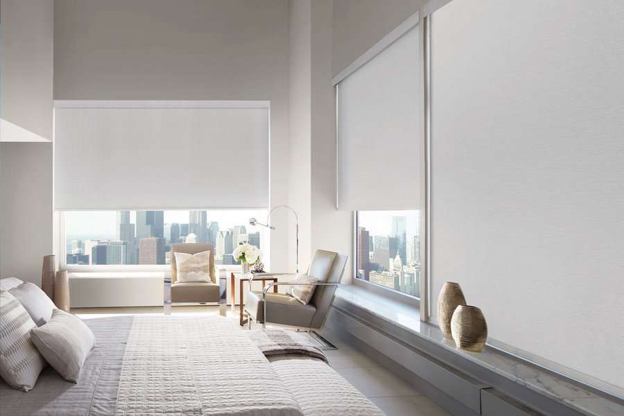 Penthouse in Bellevue, WA with HD designer roller shades