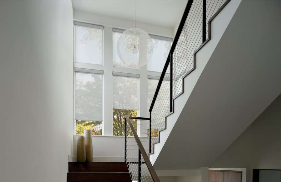 Home near Covington, WA with custom designer screen shades