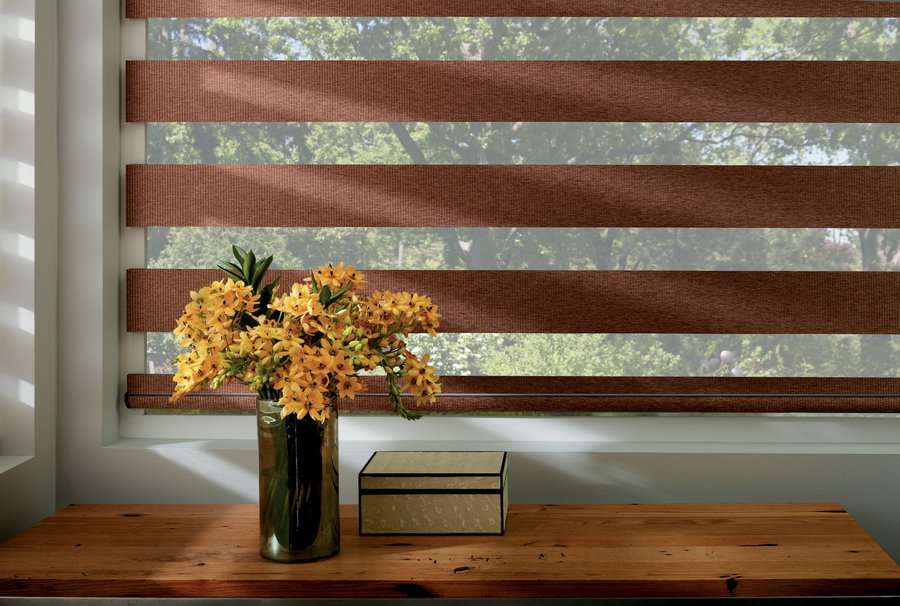 Home near Burien, WA with designer banded shades installed