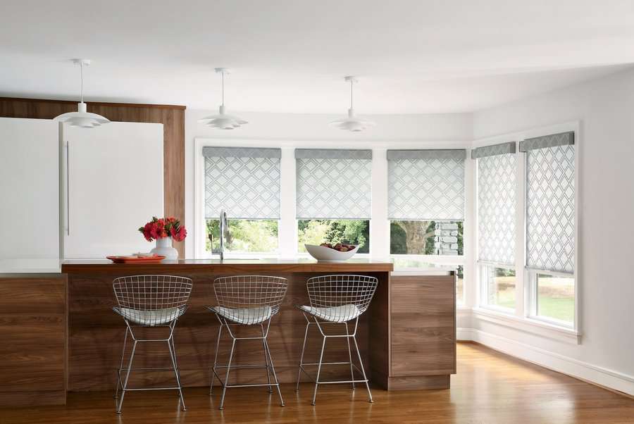 Kitchen in Covington, WA with HD Designer Roller Shades