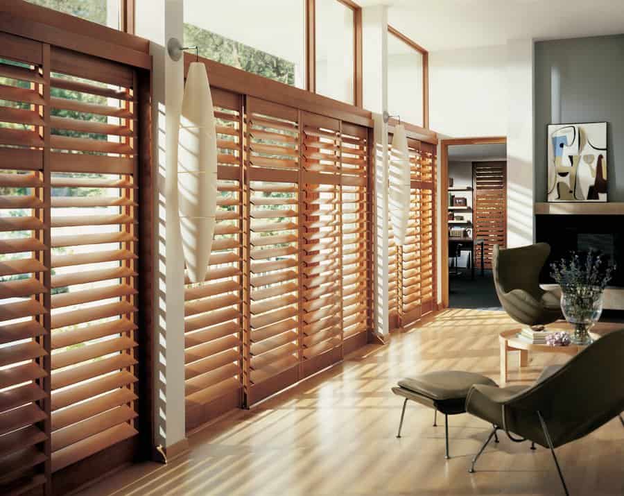 Home in Newcastle, WA with hardwood shutters