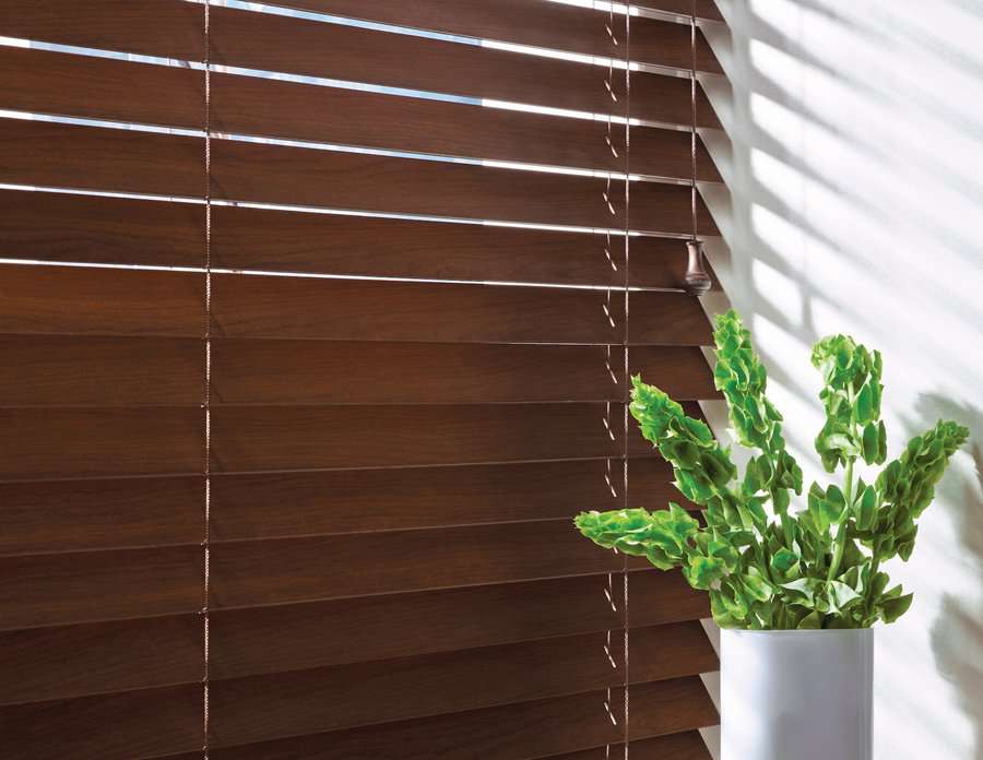 Brown Parkland wood blinds
