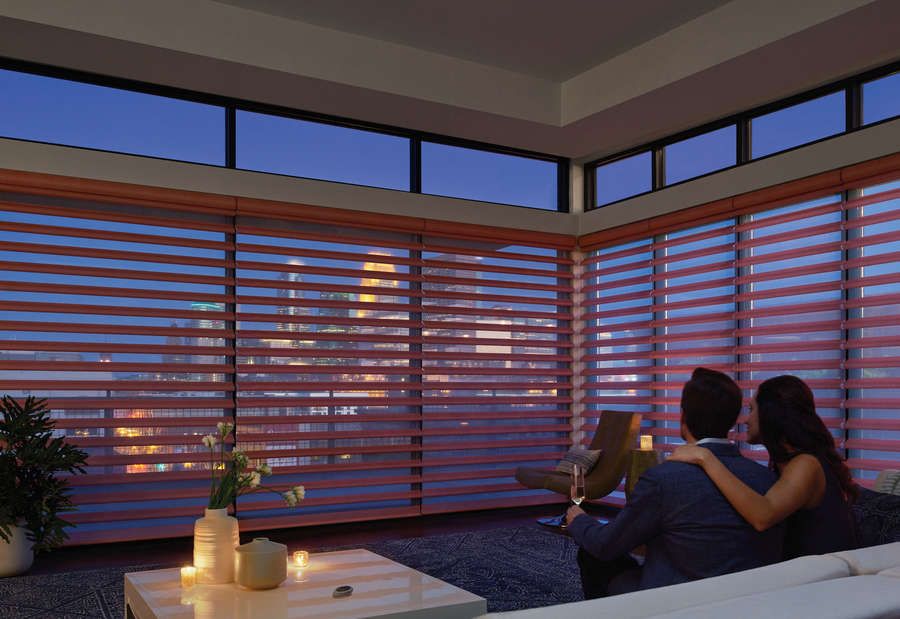 Penthouse in Bellevue, WA with Pirouette window shadings installed